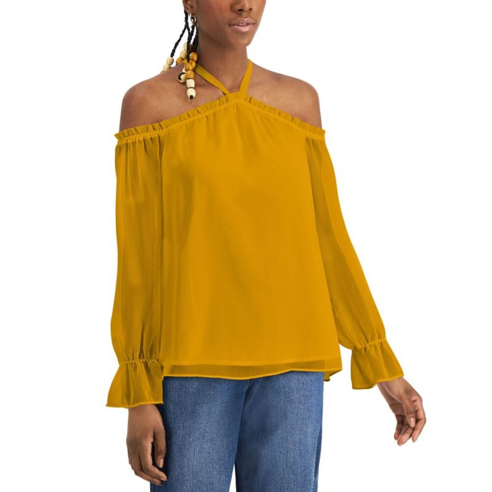 INC International Concepts Womens Cold Shoulder Blouse